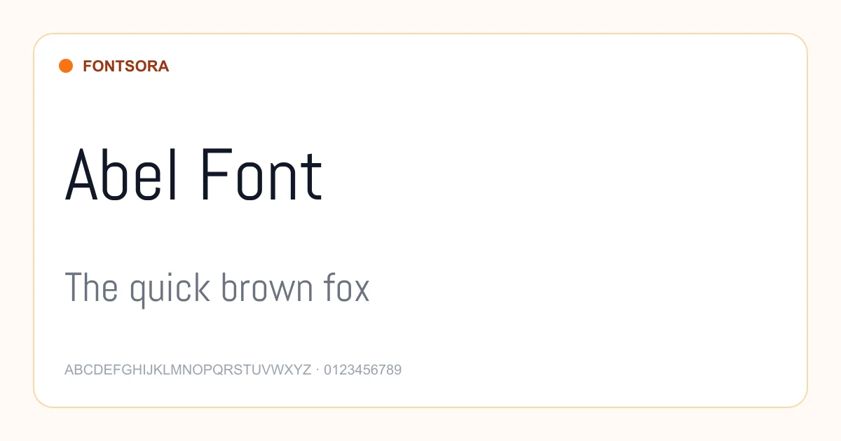Abel Font font preview
