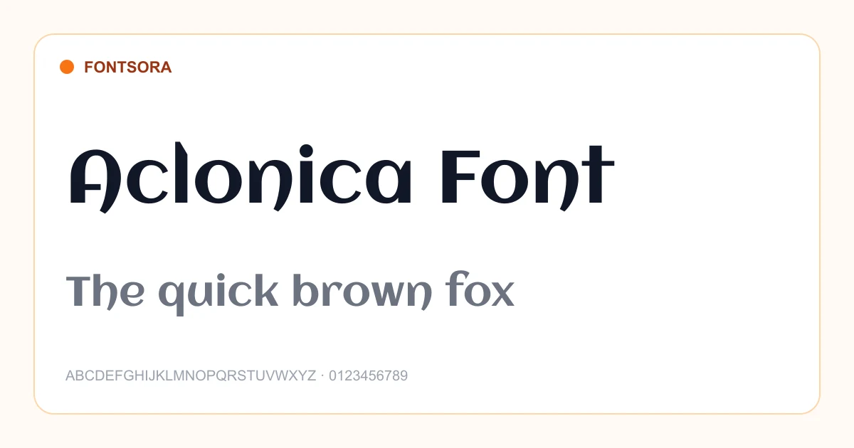 Aclonica Font font preview