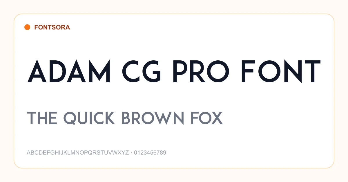 Adam Cg Pro Font font preview