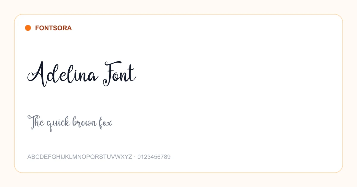 Adelina Font font preview