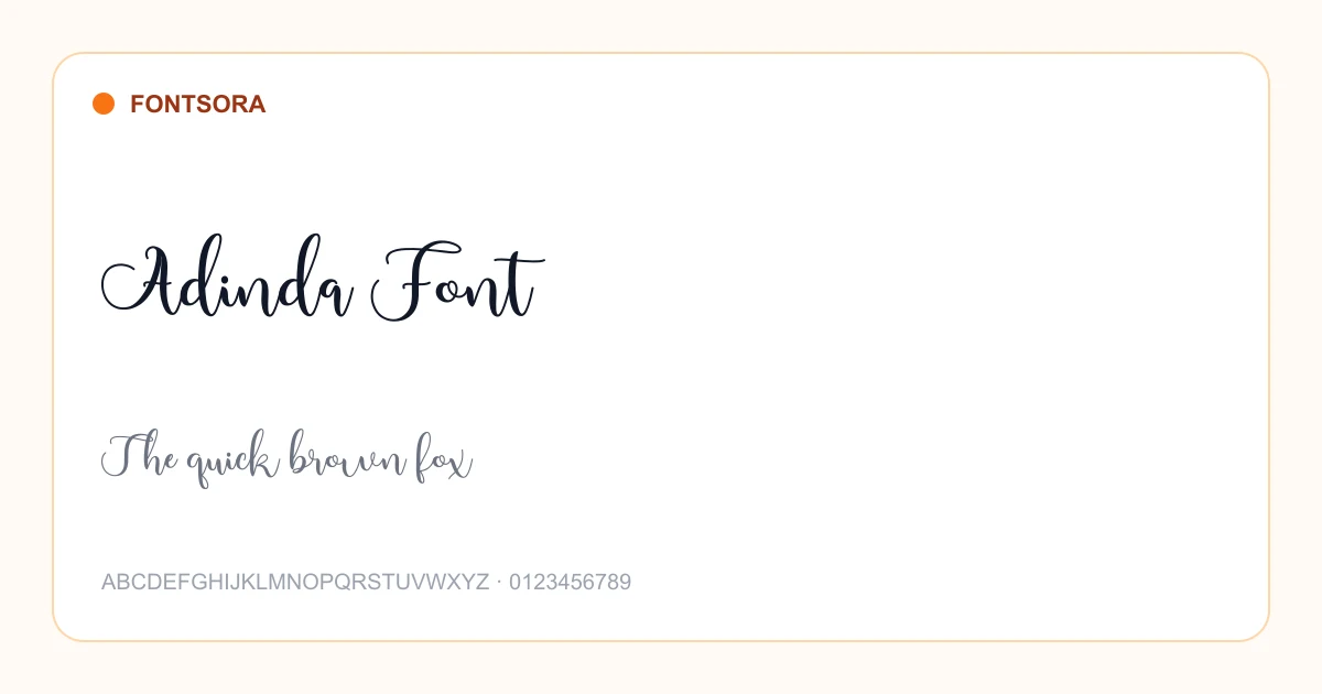 Adinda Font font preview