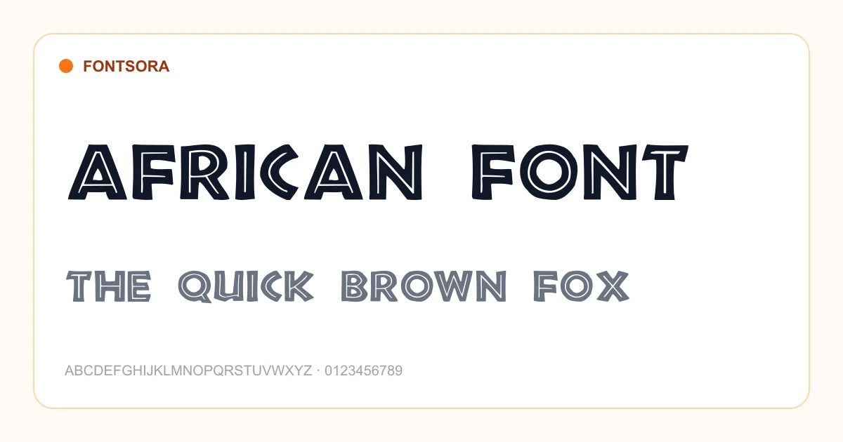 African Font font preview