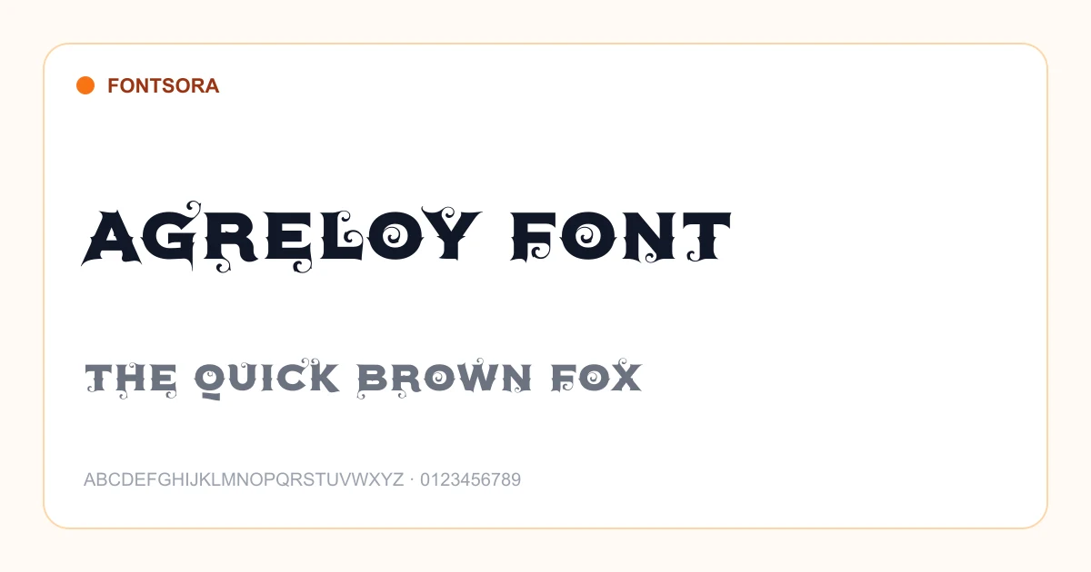 Agreloy Font font preview