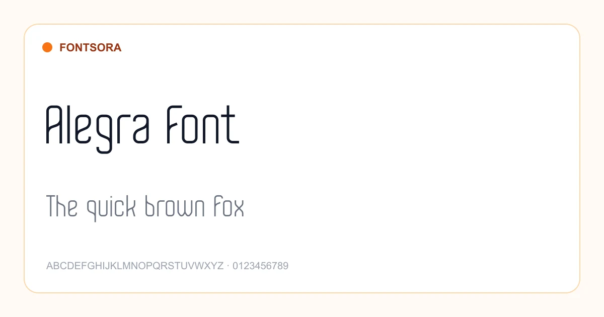 Alegra Font font preview
