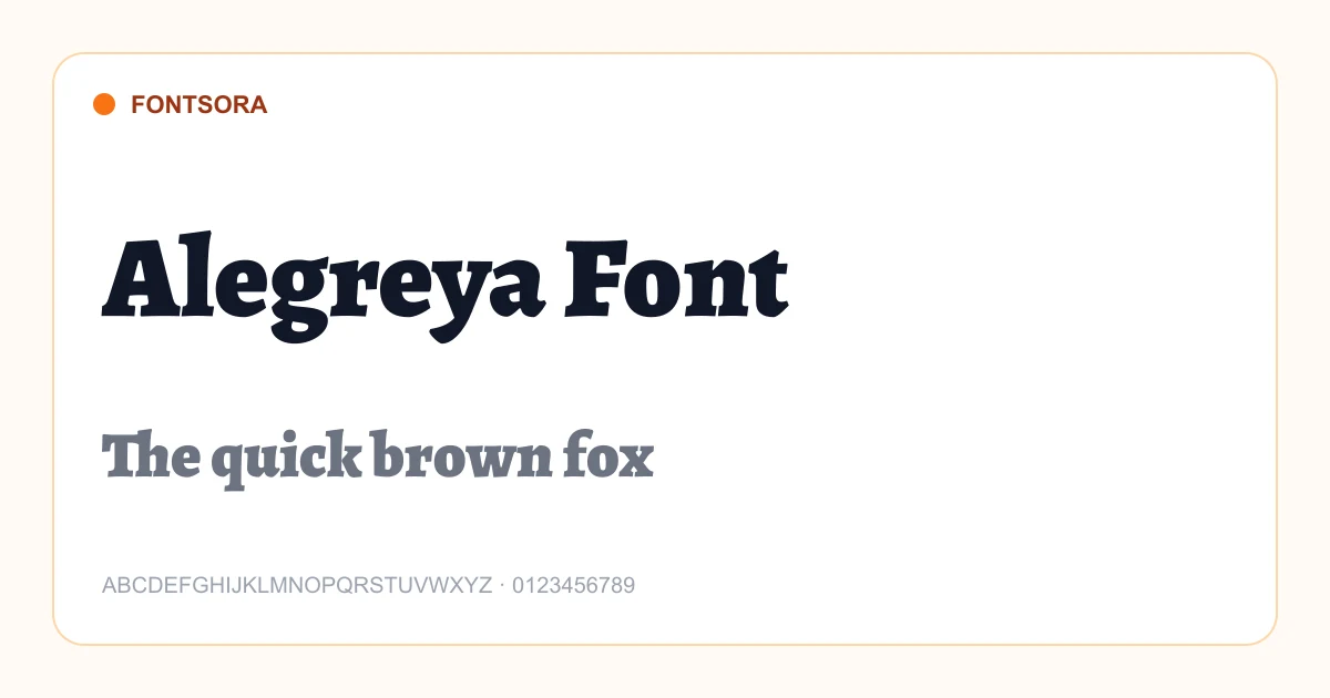 Alegreya Font font preview