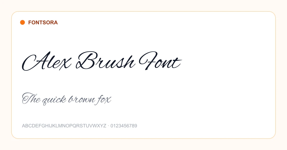 Alex Brush Font font preview