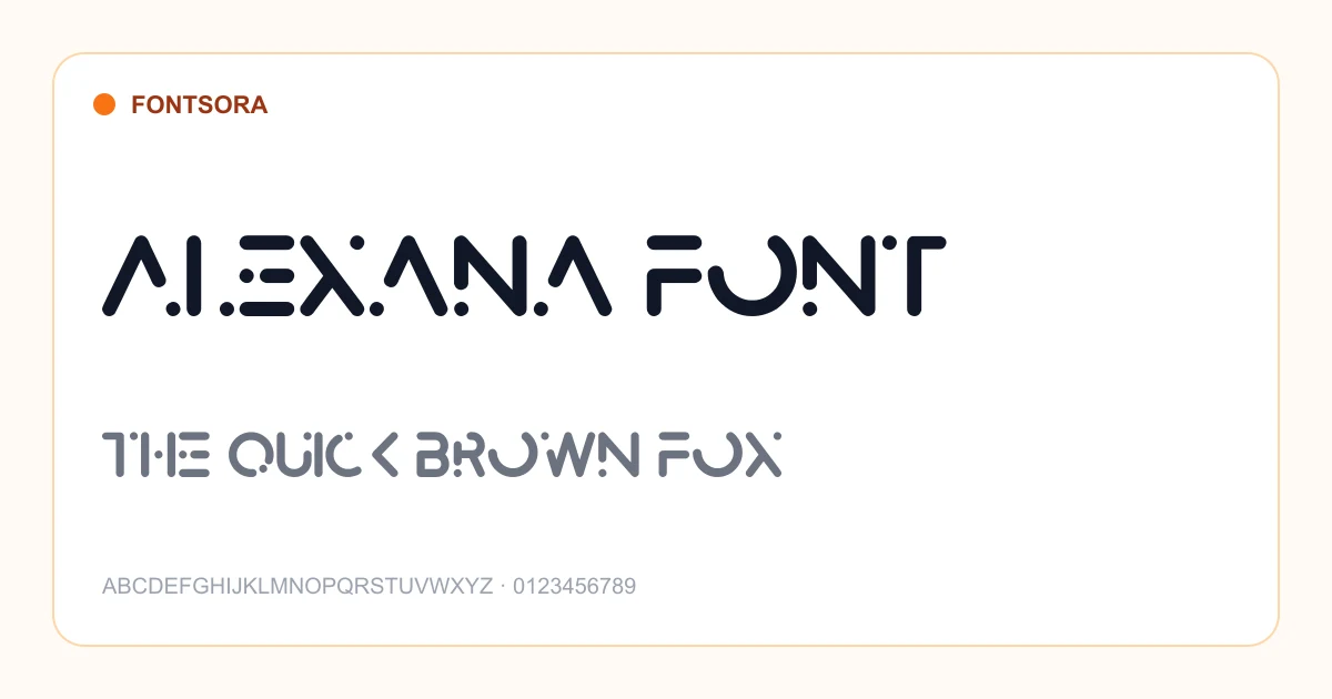 Alexana Font font preview
