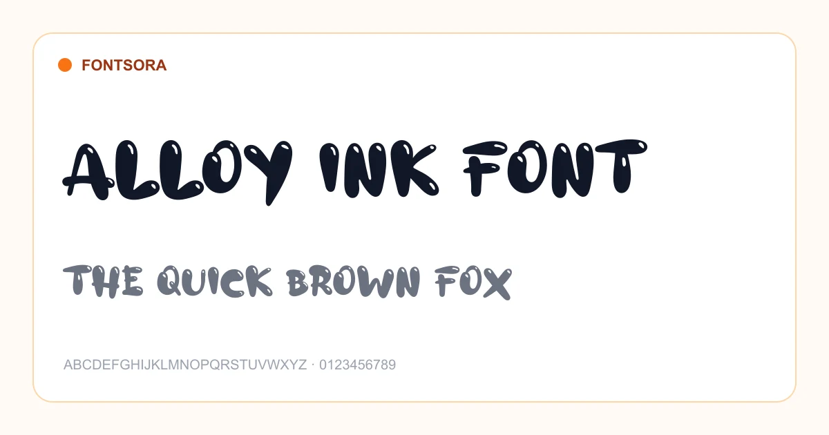 Alloy Ink Font font preview