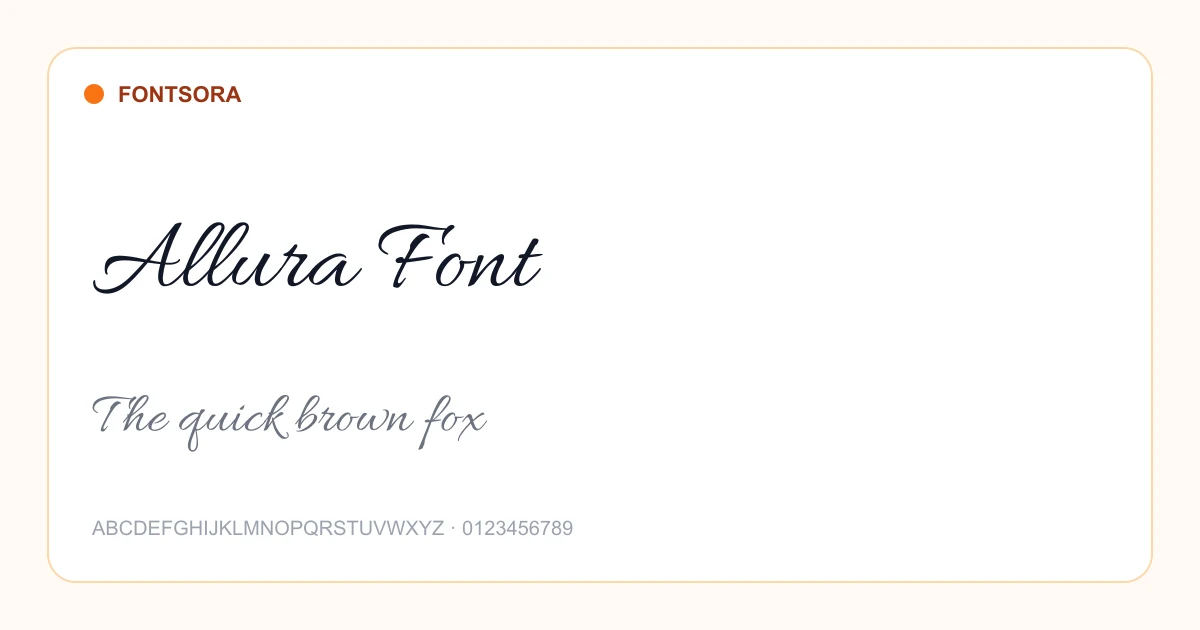 Allura Font font preview