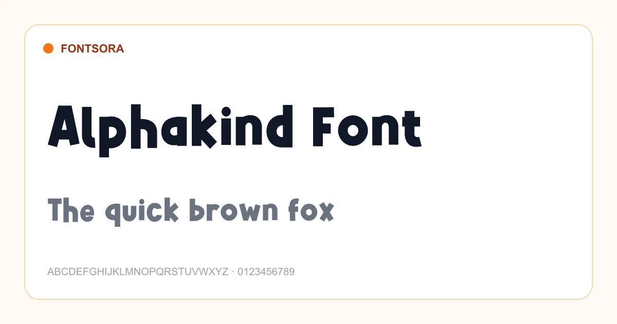 Alphakind Font font preview