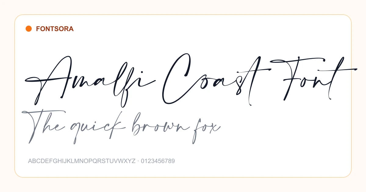 Amalfi Coast Font font preview