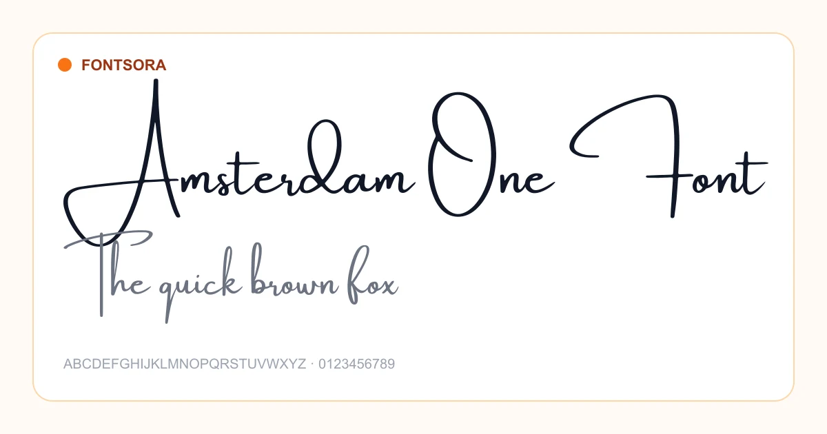 Amsterdam One Font font preview