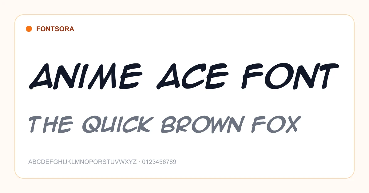 Anime Ace Font font preview