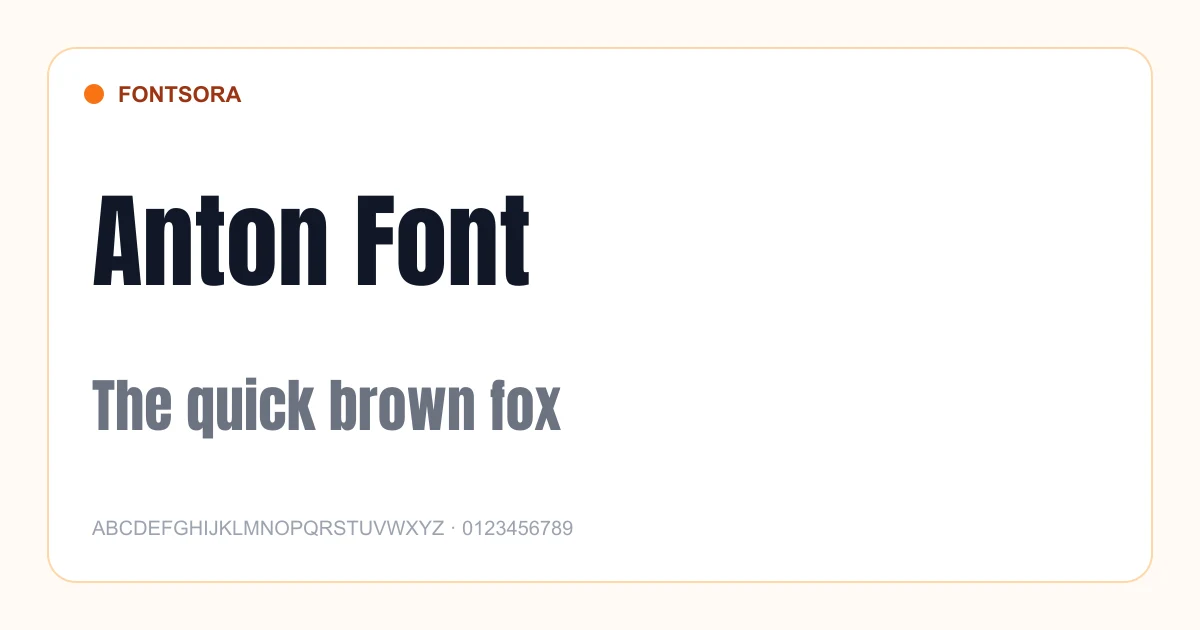 Anton Font font preview
