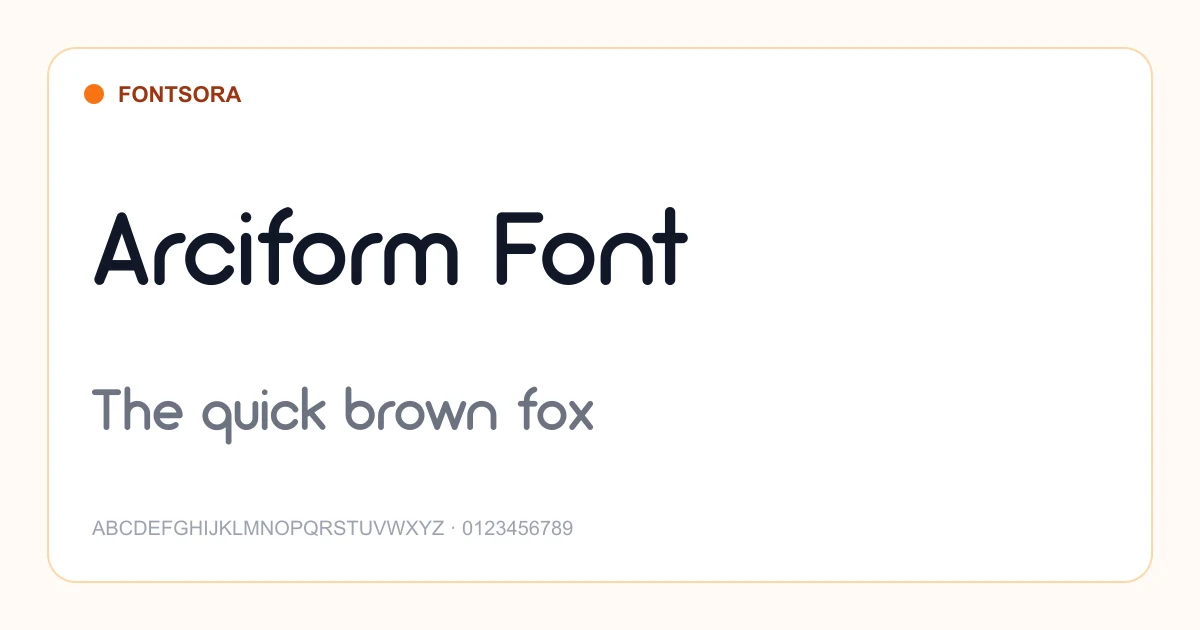 Arciform Font font preview