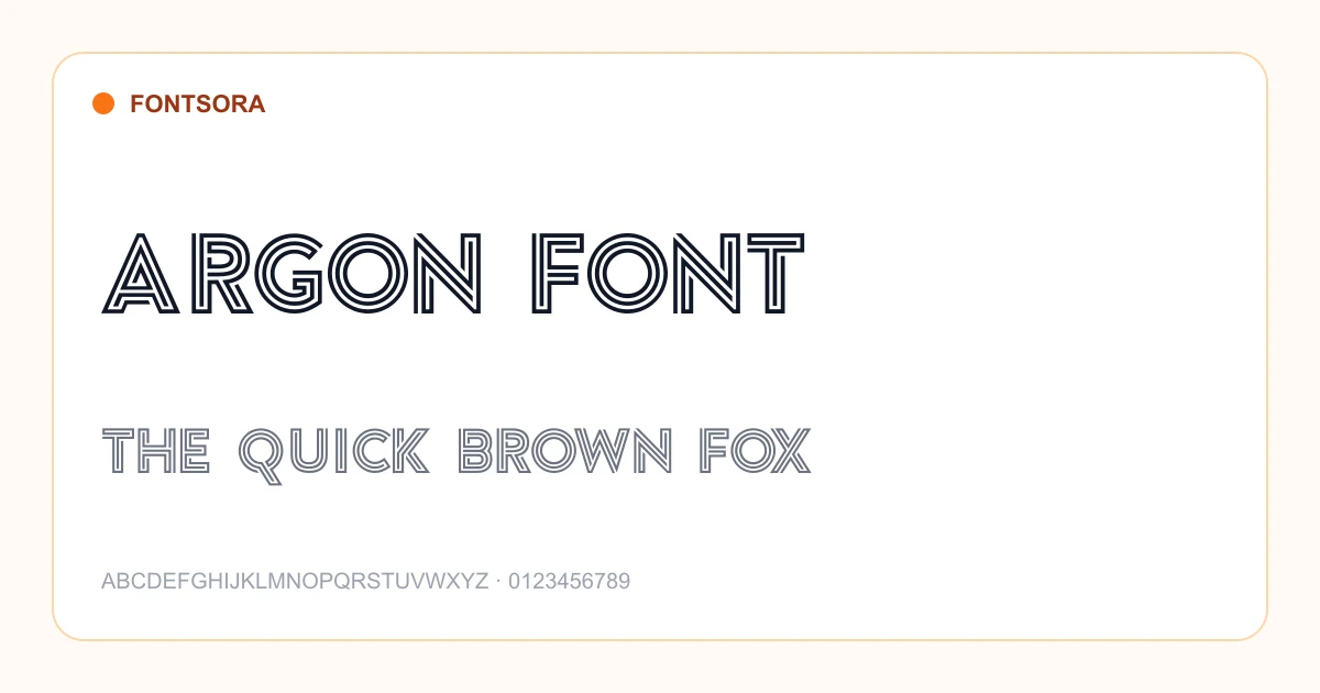 Argon Font font preview
