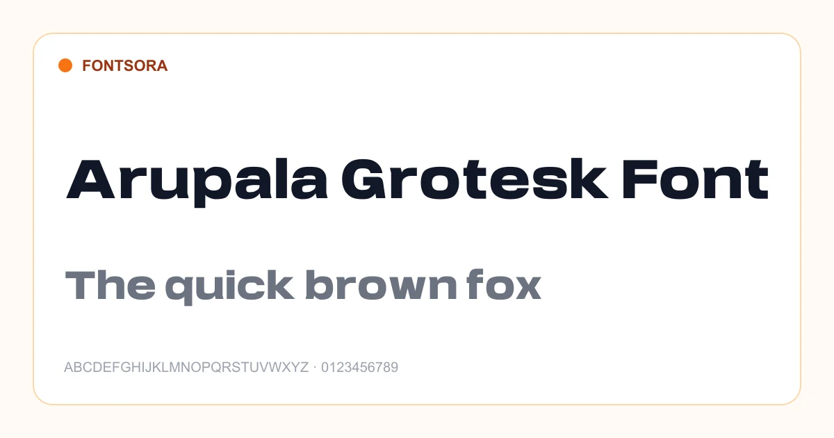 Arupala Grotesk Font font preview