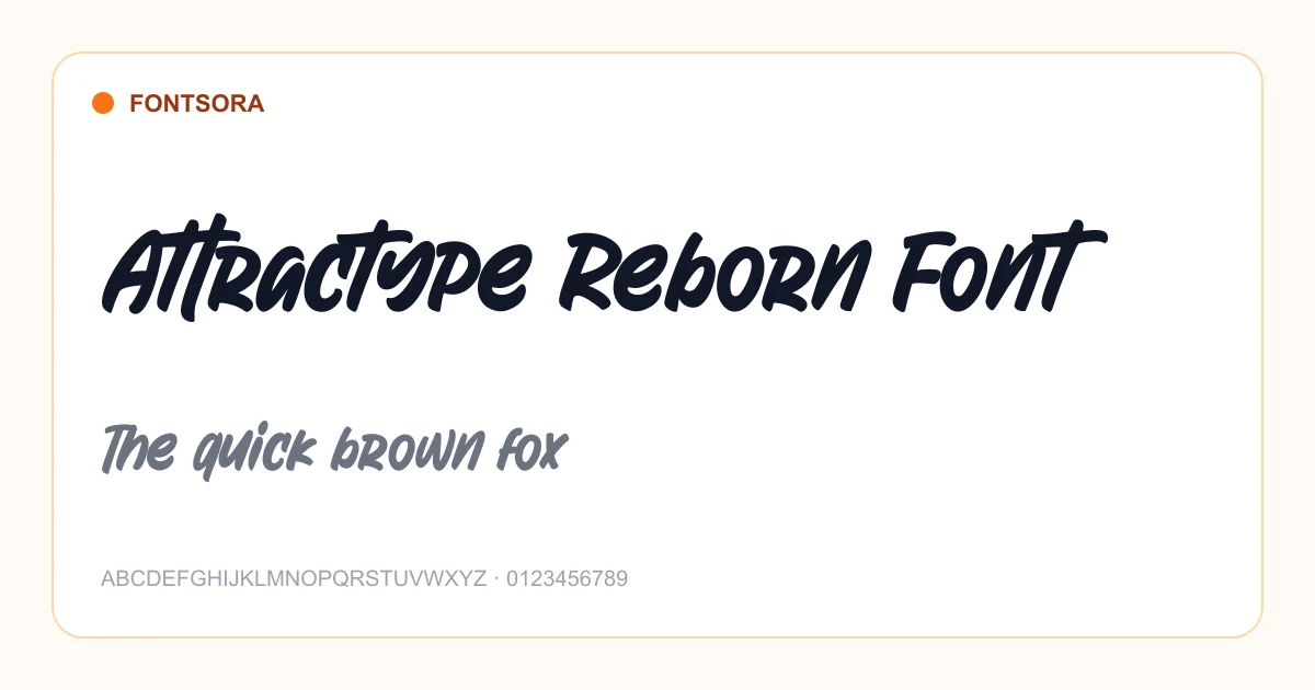 Attractype Reborn Font font preview