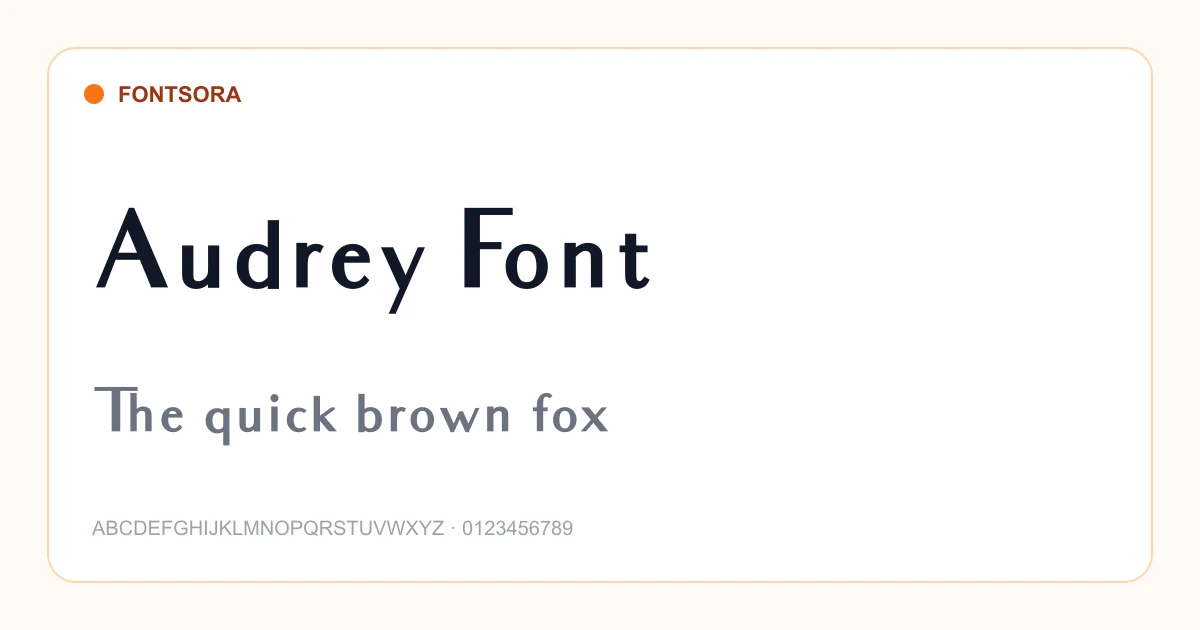 Audrey Font font preview