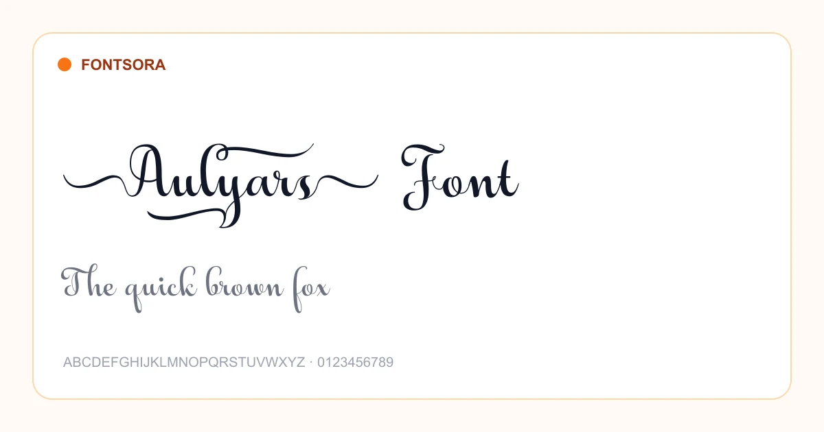 Aulyars Font font preview
