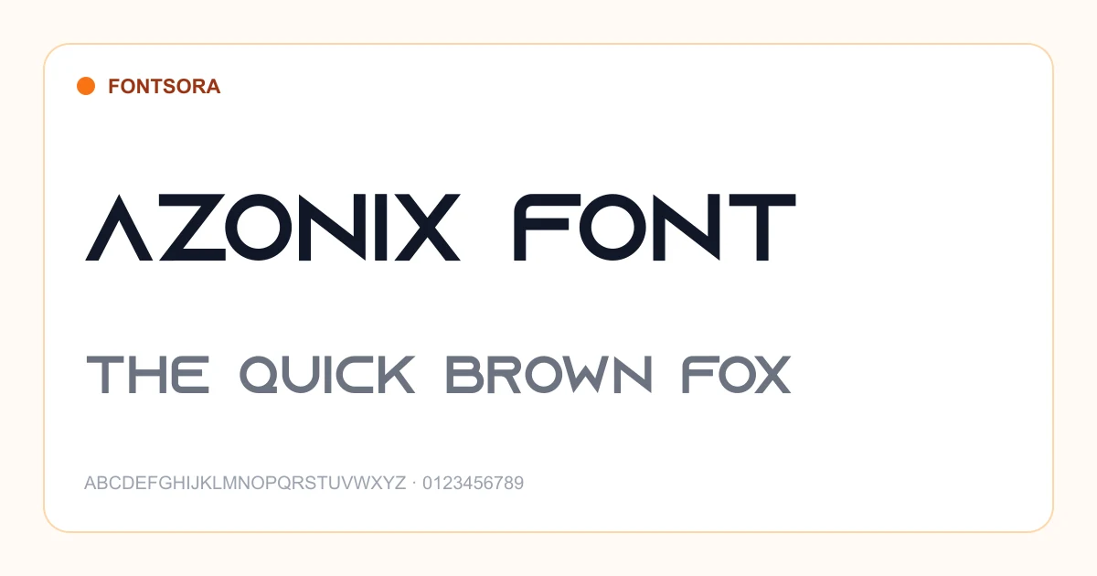 Azonix Font font preview