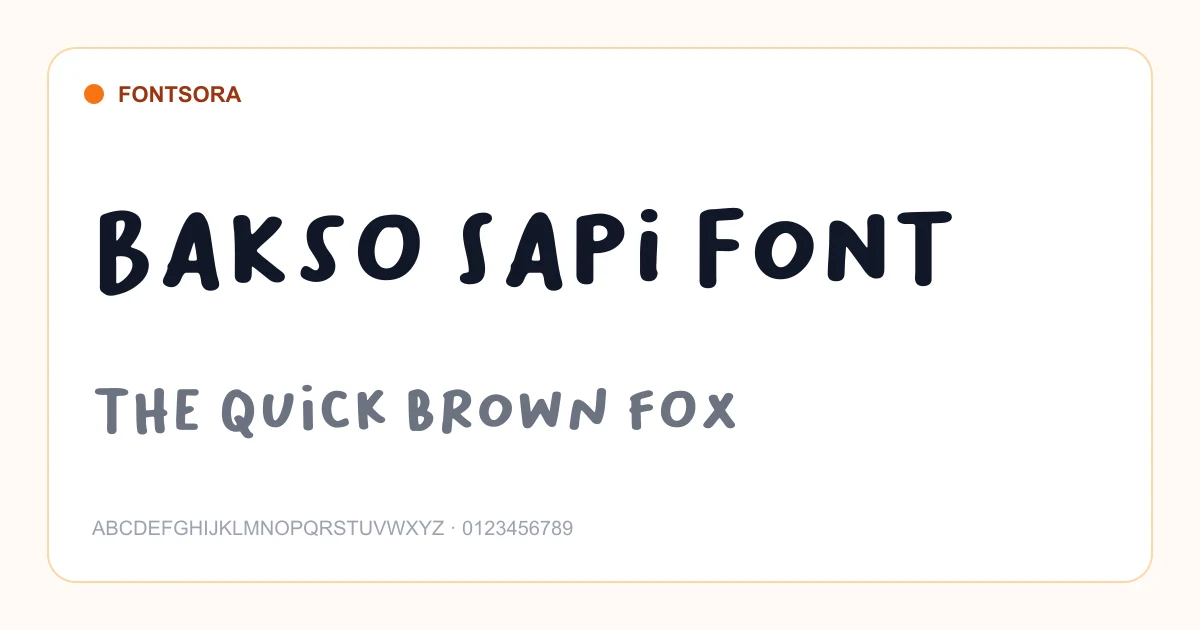 Bakso Sapi Font font preview