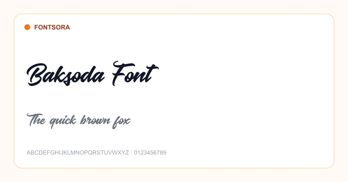 Baksoda Font font preview