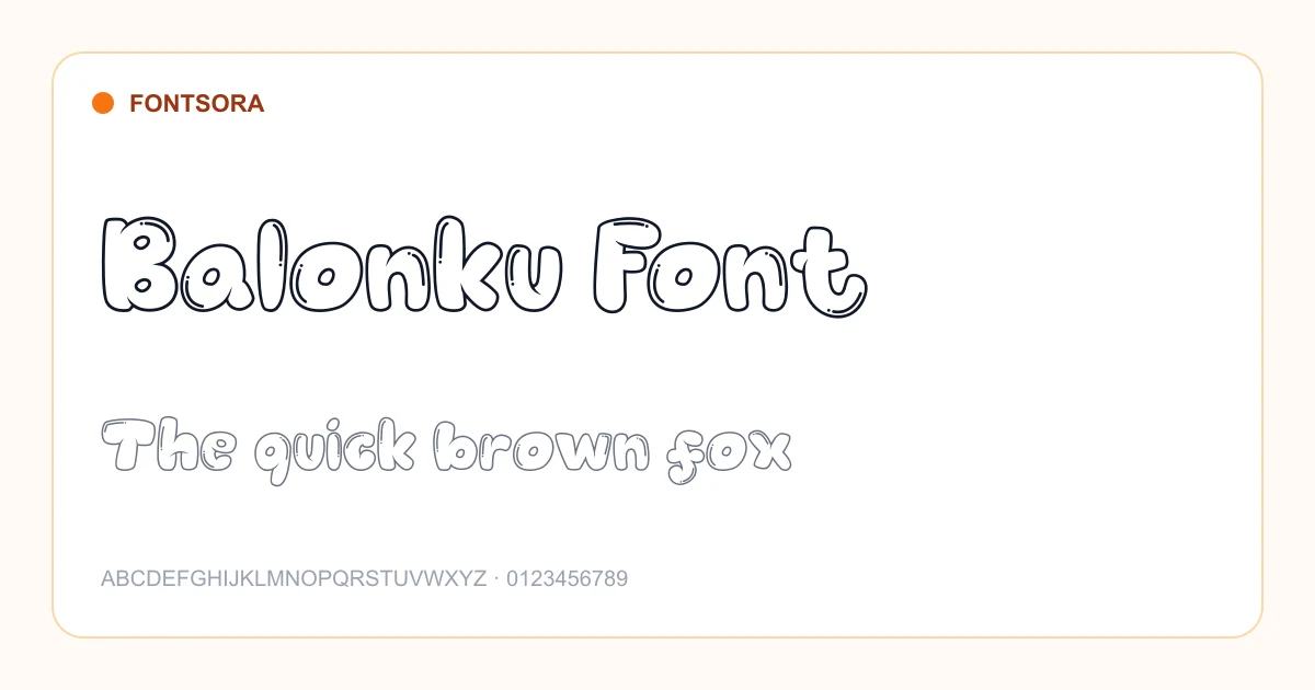 Balonku Font font preview