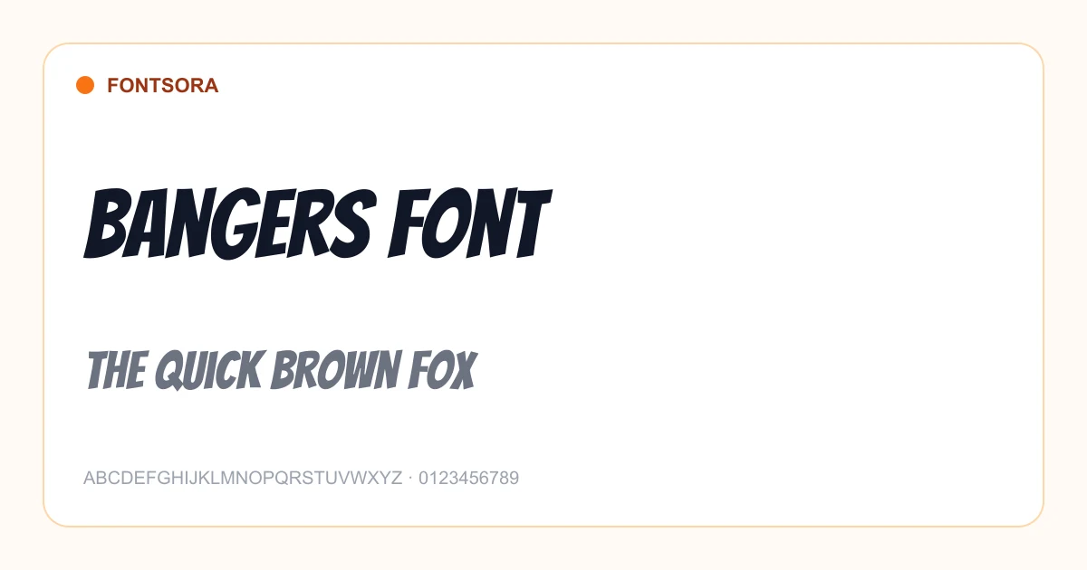 Bangers Font font preview