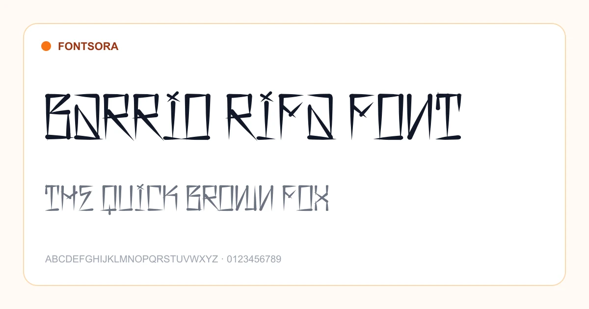 Barrio Rifa Font font preview