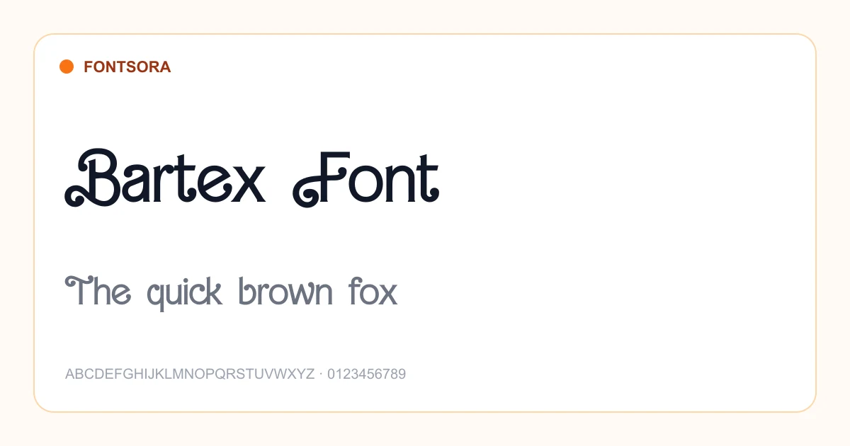 Bartex Font font preview