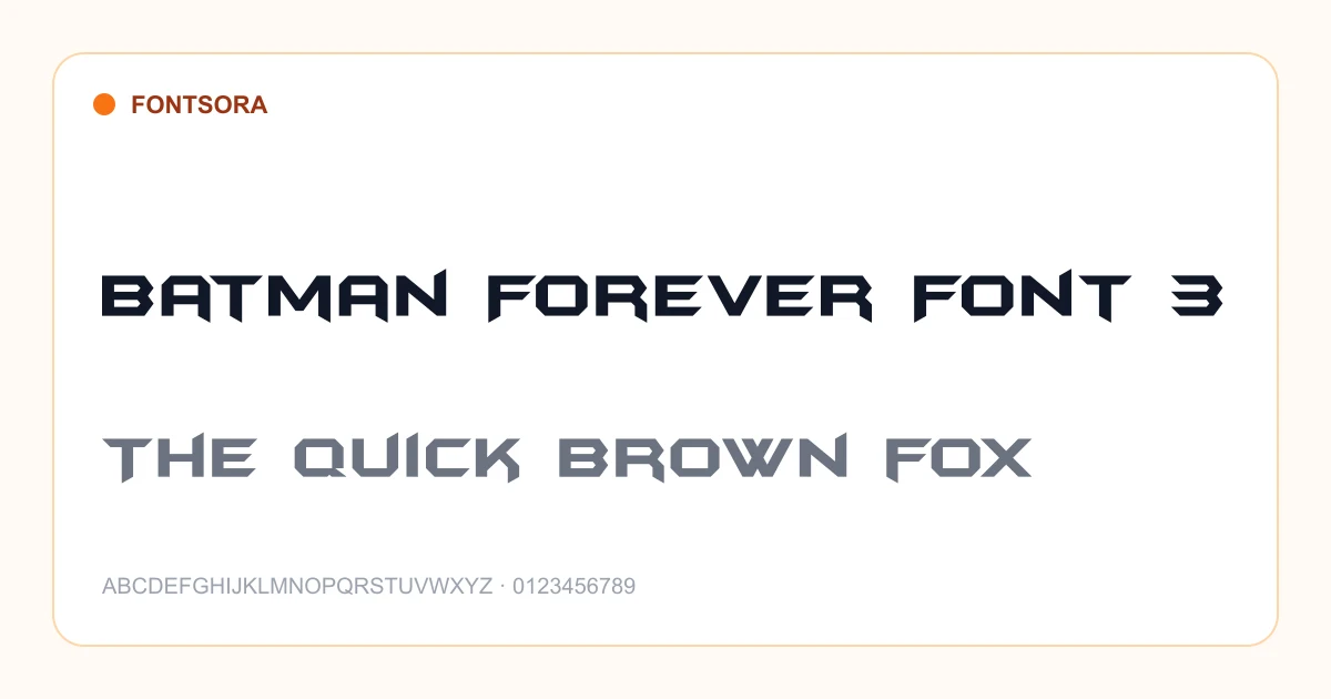Batman Forever Font 3 font preview