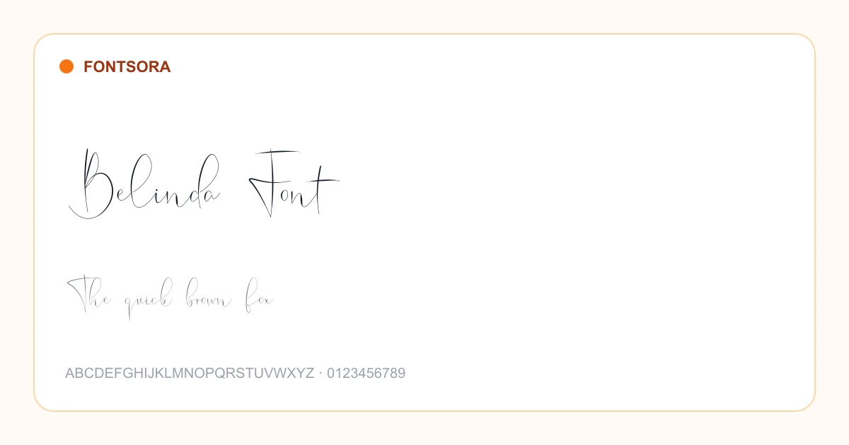 Belinda Font font preview