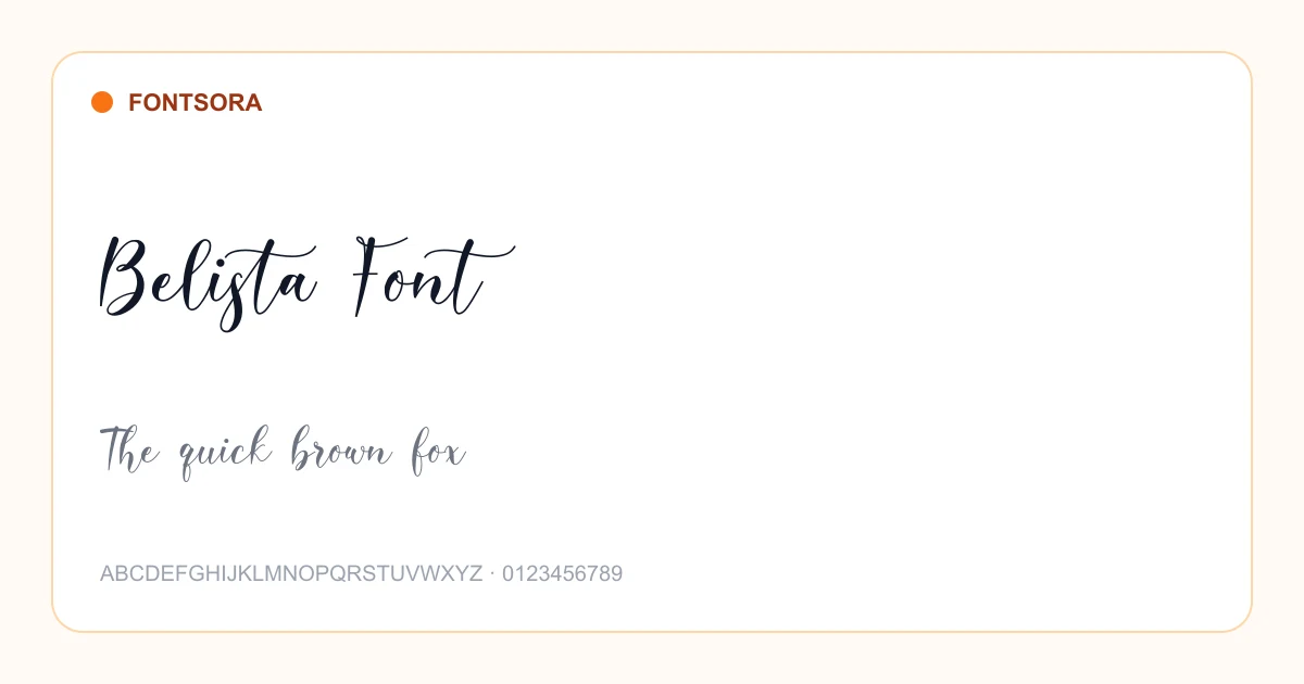 Belista Font font preview