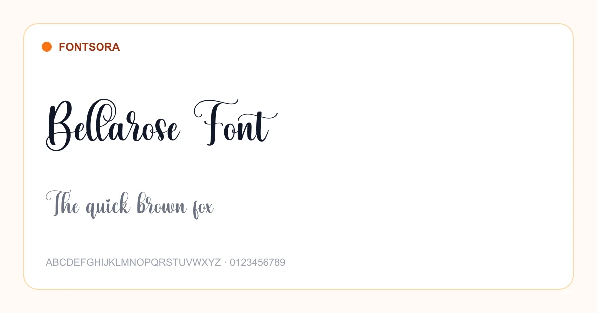 Bellarose Font font preview