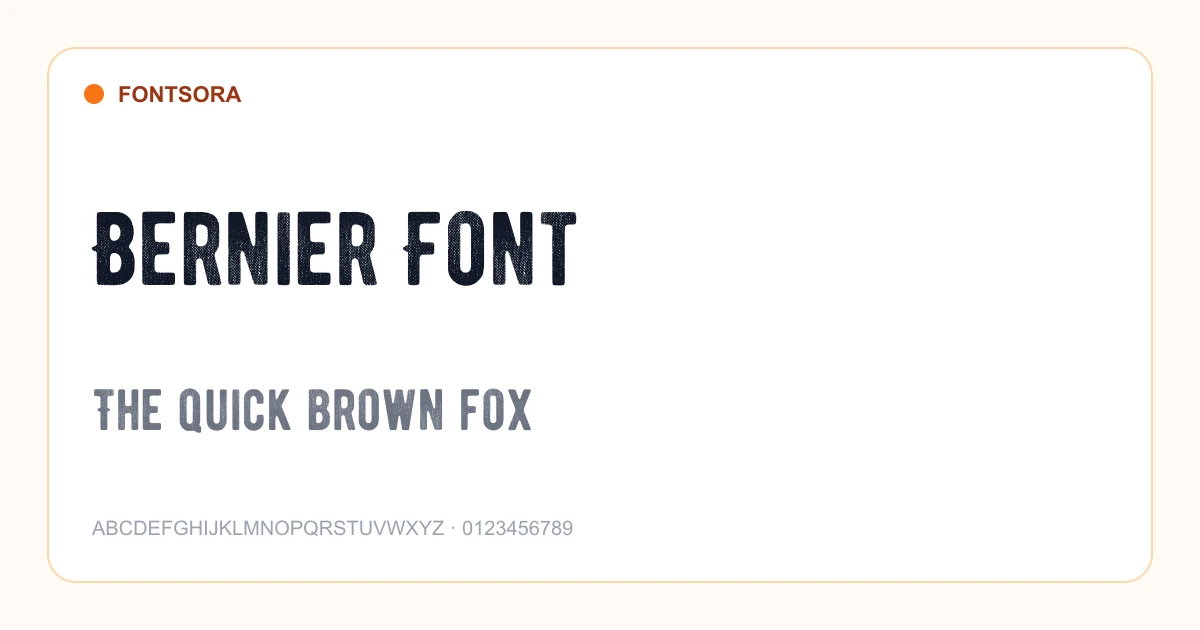 Bernier Font font preview