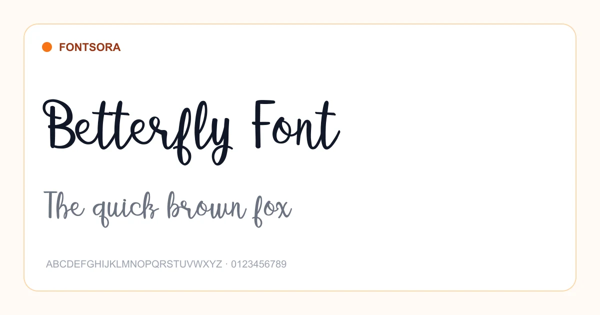 Betterfly Font font preview