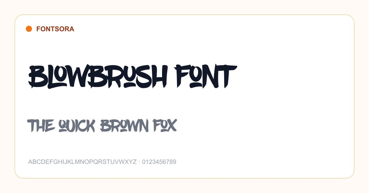 Blowbrush Font font preview