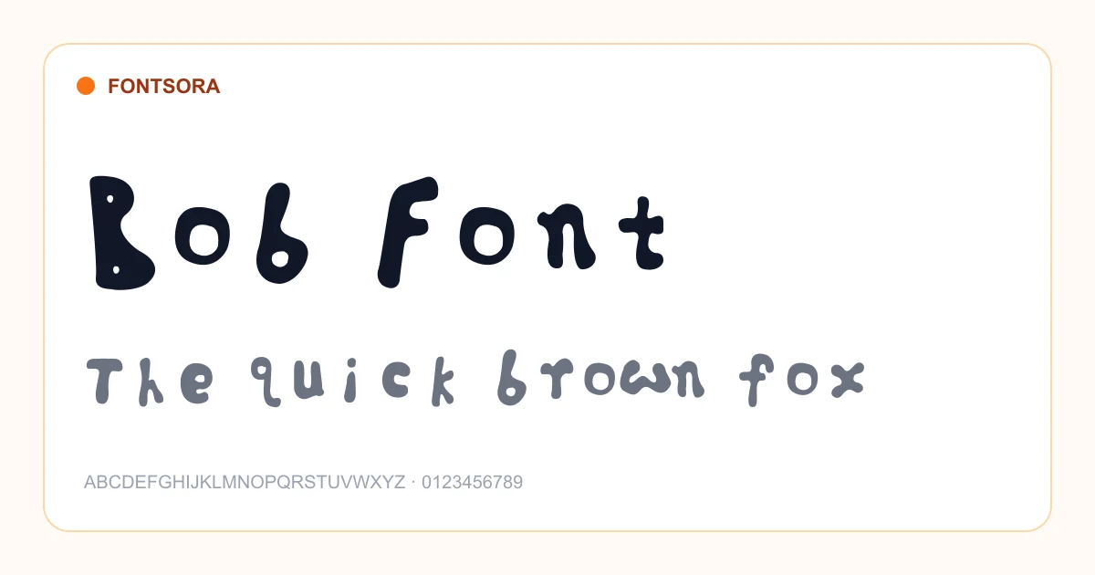 Bob Font font preview