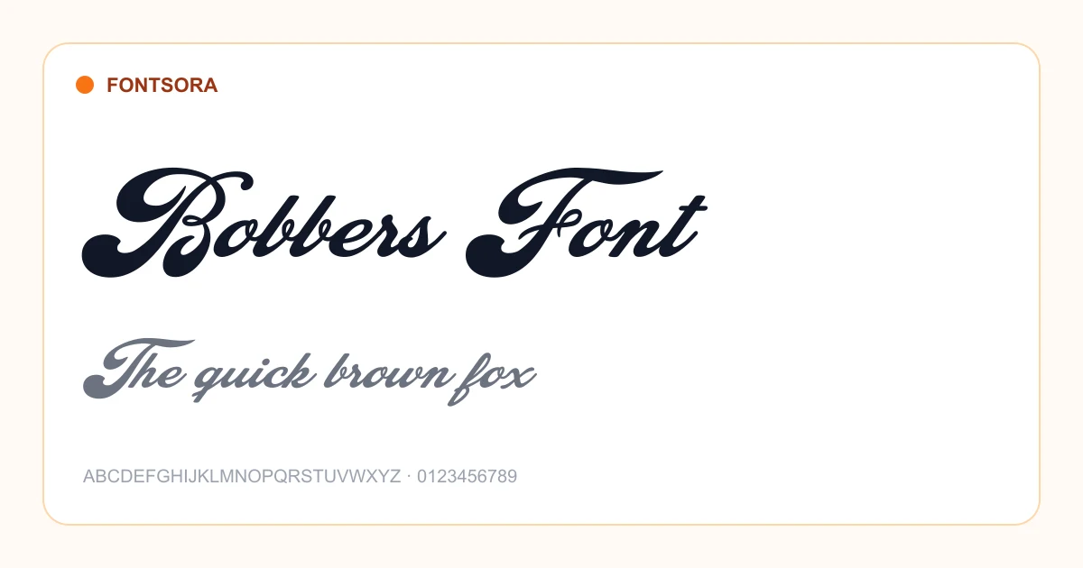 Bobbers Font font preview