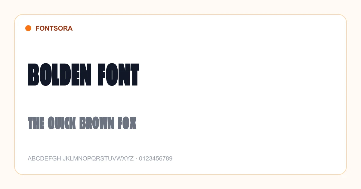Bolden Font font preview