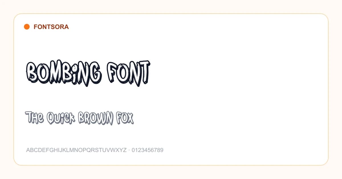Bombing Font font preview