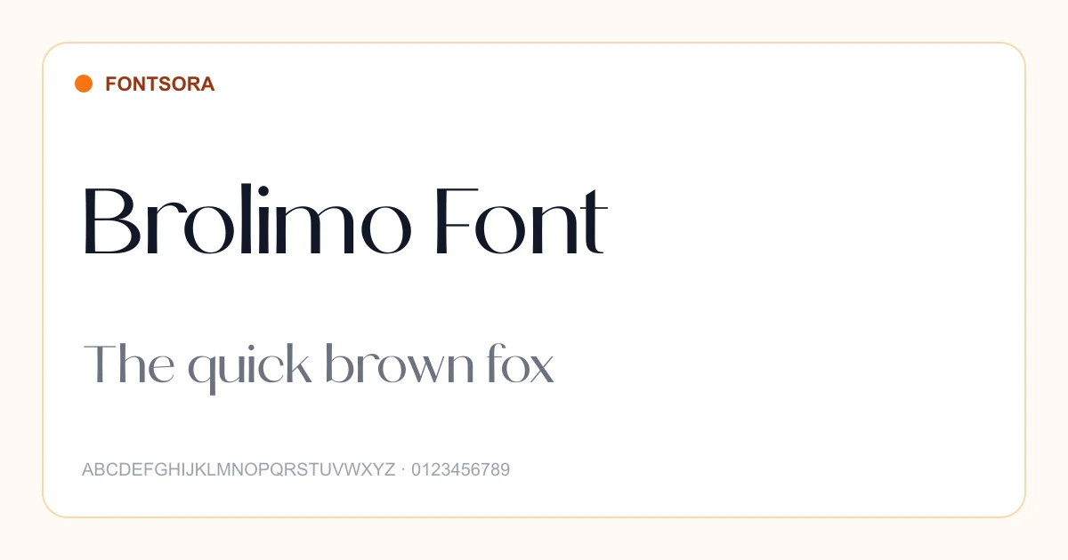 Brolimo Font font preview