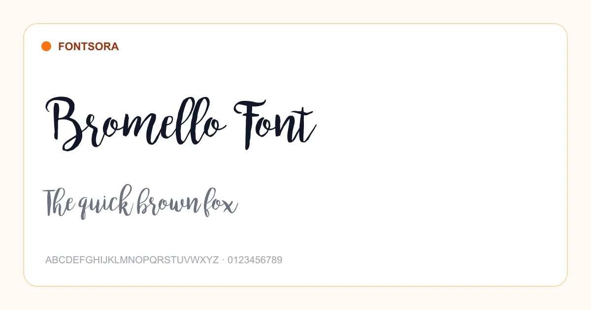 Bromello Font font preview