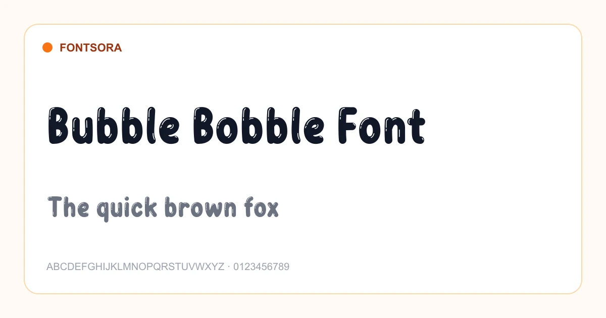 Bubble Bobble Font font preview