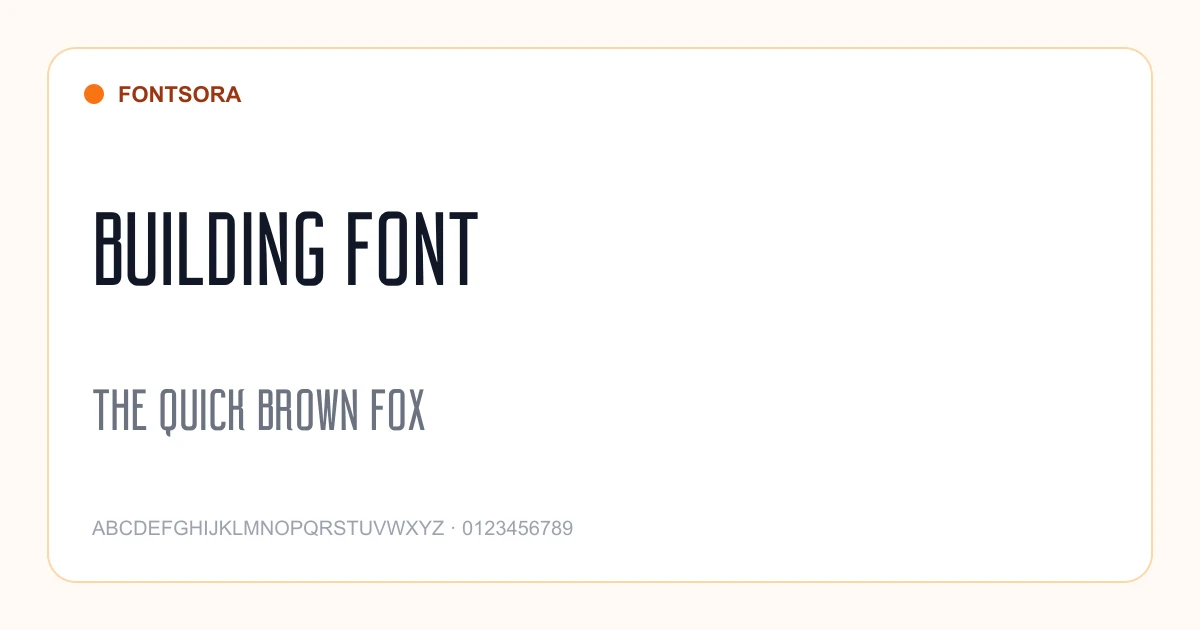 Building Font font preview