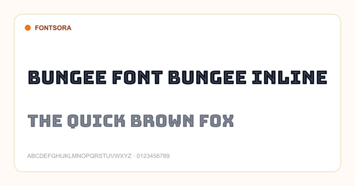 Bungee Font Bungee Inline font preview