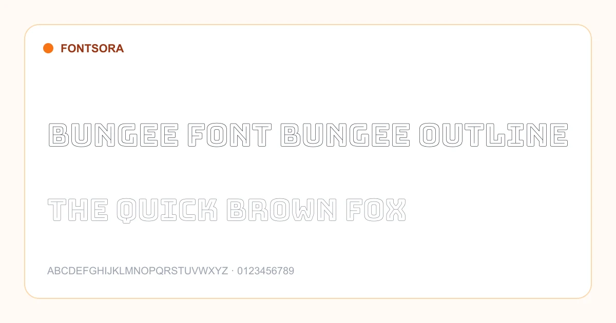 Bungee Font Bungee Outline font preview