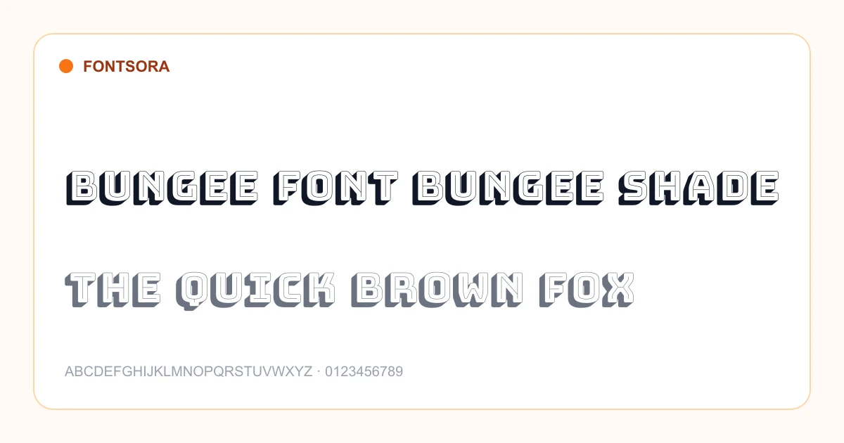 Bungee Font Bungee Shade font preview