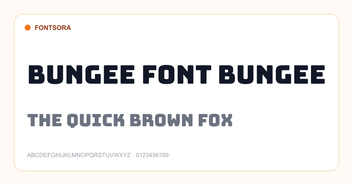 Bungee Font Bungee font preview